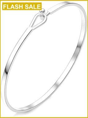 Delicate Thin Cuff Bangle Bracelet 18K Gold Plated Stainless Steel Hook Closure